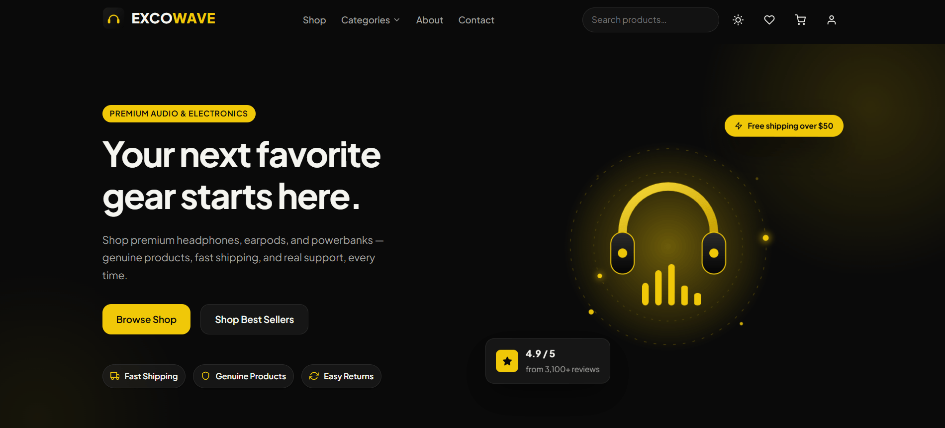 Exco Wave homepage